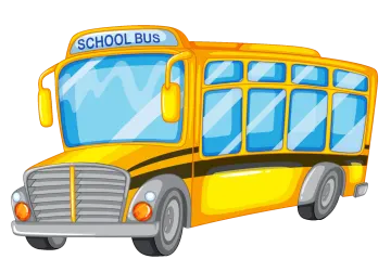 a yellow school bus on a white background
