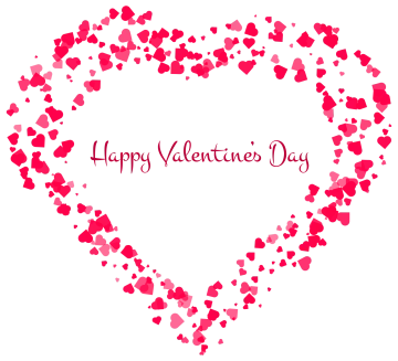 a heart made of hearts with the words happy valentine day