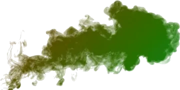 green smoke on a white background
