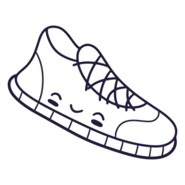 a drawing of a pair of sneakers