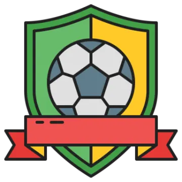 a soccer ball with a red ribbon around it