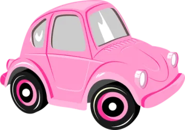 a pink car