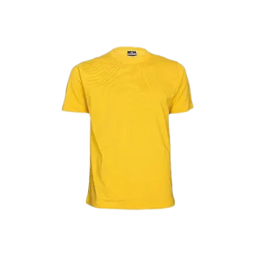 a yellow t - shirt on a white background