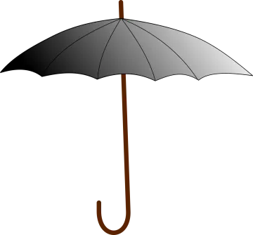 a black and white umbrella