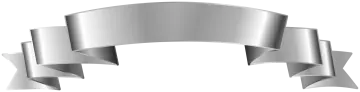 a silver ribbon on a white background