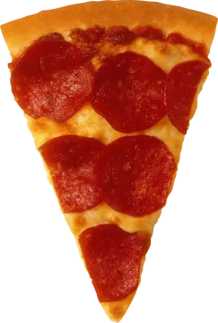 a slice of pepperonie pizza