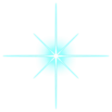 a blue star on a white background
