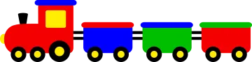 a colorful train clipart