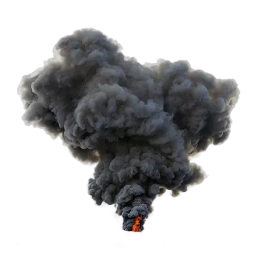 a black cloud of smoke