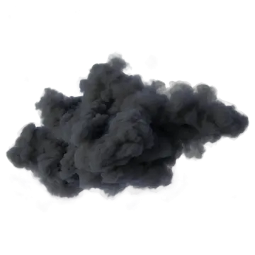 a black cloud of smoke on a white background