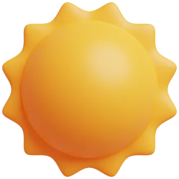 a yellow sun on a white background