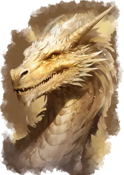 a drawing of a dragon head