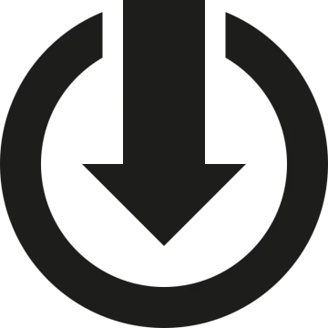 a black and white icon of an arrow