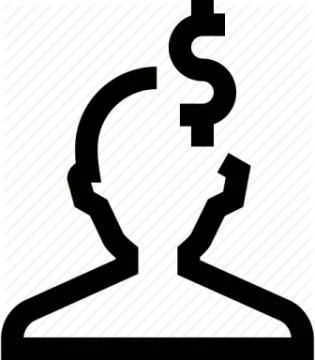 a black and white silhouette of a man's head