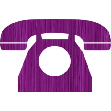 a purple phone icon