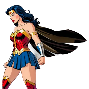 a woman in a wonder costume