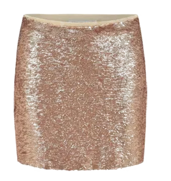 a photo of a gold sequin skirt