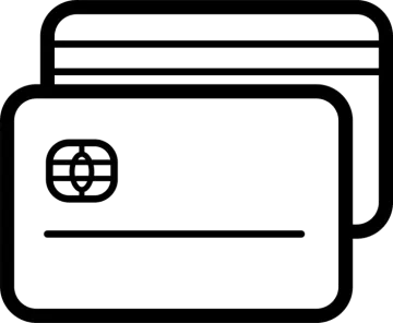 a black and white icon of a wallet