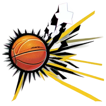 an image of a basketball ball breaking through a wall