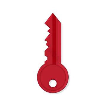 a red thermometer on a white background