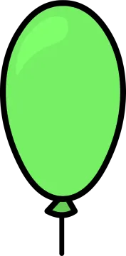 a green balloon clipart