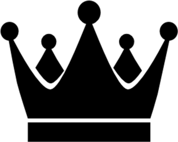 a black crown on a white background