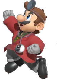 a cartoon character in a red jacket and hat