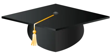 a graduation cap with a ta on it