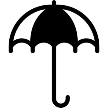 a black and white image of an umbrella