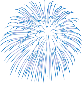 a blue firework on a white background