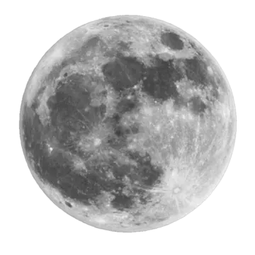 a full moon on a white background