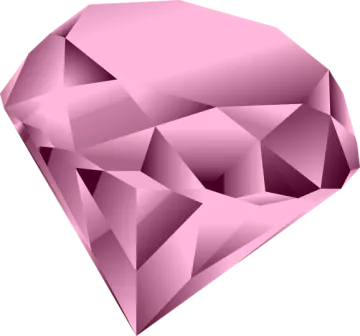 a pink diamond on a white background