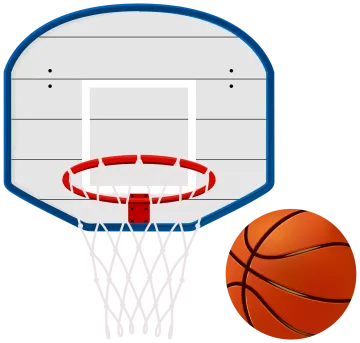 an image of a basketball hoop and ball