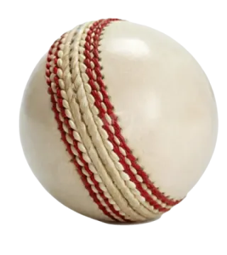 a cricket ball on a white background