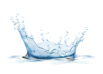 water splash on white background