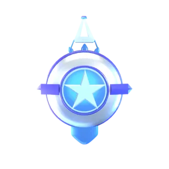 a star in the center of a circular object