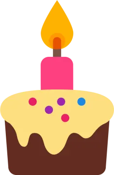 a birthday cake with a candle on top