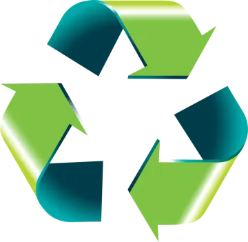 a green recycling symbol