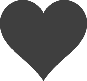 a black heart on a white background