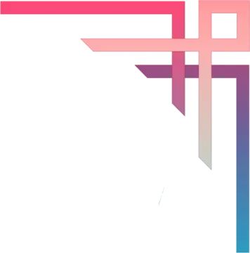 a white background with pink and blue lines