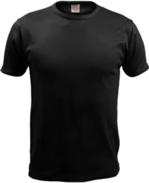 a black t - shirt on a white background