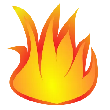 a fire with flames on it