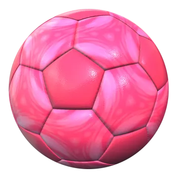 a pink soccer ball on a white background