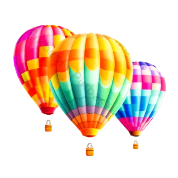 colorful hot air balloons png