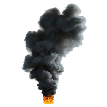 a black cloud of smoke on a white background