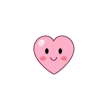 a pink heart on a white background