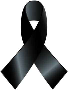 a black ribbon on a white background