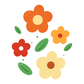 a bunch of flowers on a white background