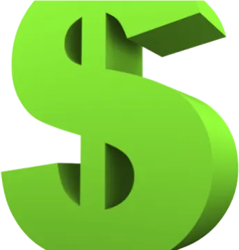 a green dollar sign on a white background