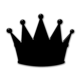 a black crown on a white background